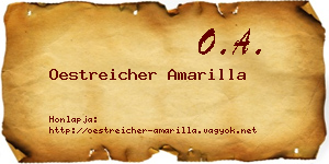 Oestreicher Amarilla névjegykártya
